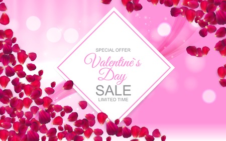 Valentines Day Sale Card with Frame.のイラスト素材