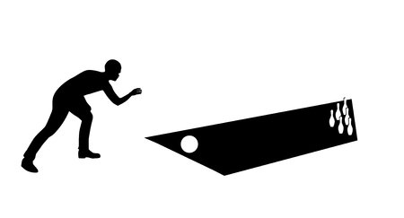 Sticker to car silhouette kegelman.のイラスト素材