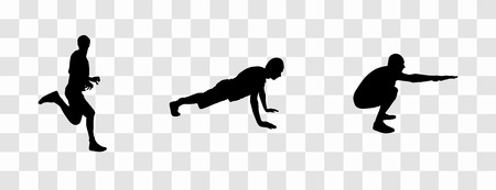 Sticker for car athletes Silhouette of runner, person engaged iの写真素材