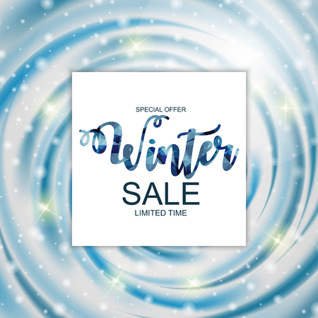 Winter sale background special offer banner background for business and advertising vector illustration.のイラスト素材