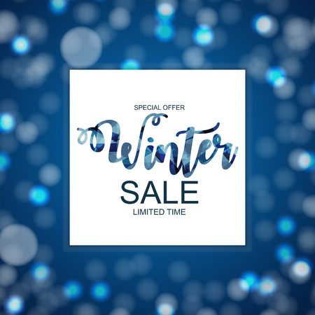 Winter sale background special offer banner background for business and advertising vector illustration.のイラスト素材