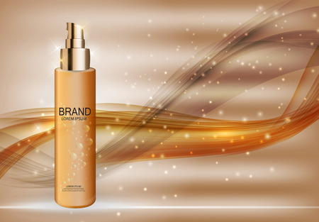 Design Cosmetics Product  Template for Ads or Magazine Background. 3D Realistic Vector Iillustration. EPS10のイラスト素材