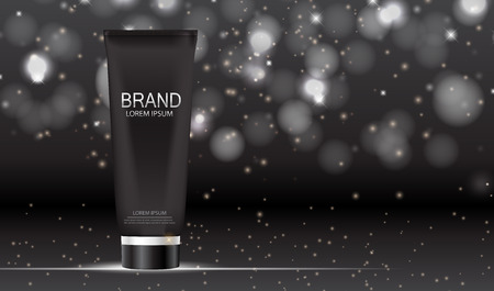 Design Cosmetics Product Template for Ads or Magazine Background. 3D Realistic Vector illustration. EPS10.のイラスト素材