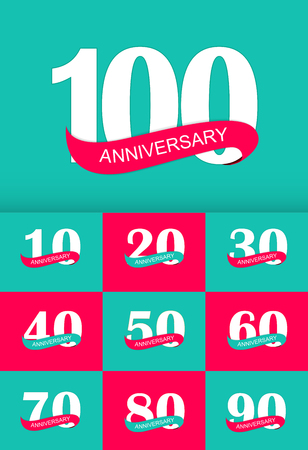 Template Logo Anniversary Collection Set Vector Illustrationのイラスト素材