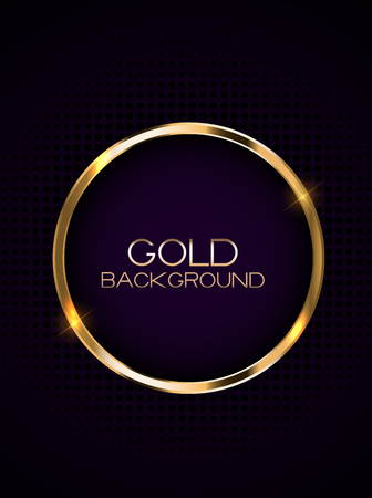 Abstract Card with Golden Frame Vector Illustrationのイラスト素材