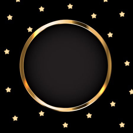 Abstract Card with Golden Frame Vector Illustrationのイラスト素材