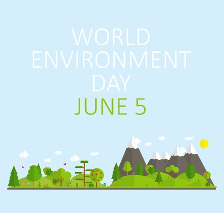 World environment day concept background Vector Illustrationのイラスト素材