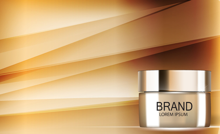 Design Cosmetics Product  Template for Ads or Magazine Background. 3D Realistic Vector Iillustrationのイラスト素材