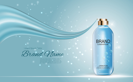 Design Cosmetics Product  Template for Ads or Magazine Background. 3D Realistic Vector Iillustrationのイラスト素材