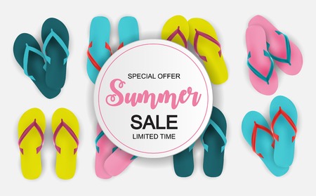 Abstract Vector Illustration Summer Sale Background.のイラスト素材