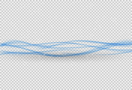 Abstract Blue Wave on transparent Background. Vector Illustration. EPS10のイラスト素材