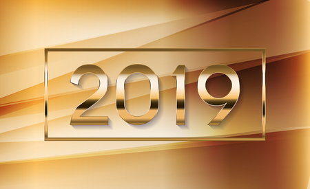 2019 Abstract Vector Illustration New Year Bakground, EPS10のイラスト素材