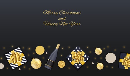 New Year and Merry Christmas Background. Vector Illustration EPS10のイラスト素材