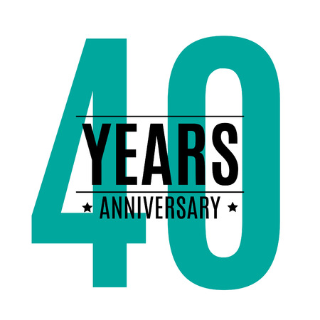 Template Logo 40 Years Anniversary Vector Illustration EPS10