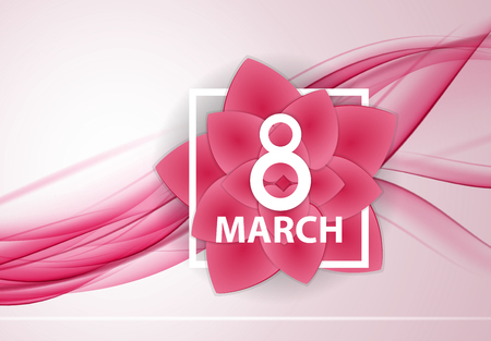 Poster International Happy Women's Day 8 March Floral Greeting card Vector Illustration EPS10のイラスト素材