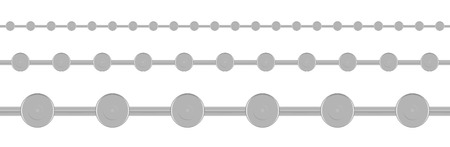 Naturalistic 3D Set of Chain of Silver and Steel Color. Vector Illustration. EPS10のイラスト素材