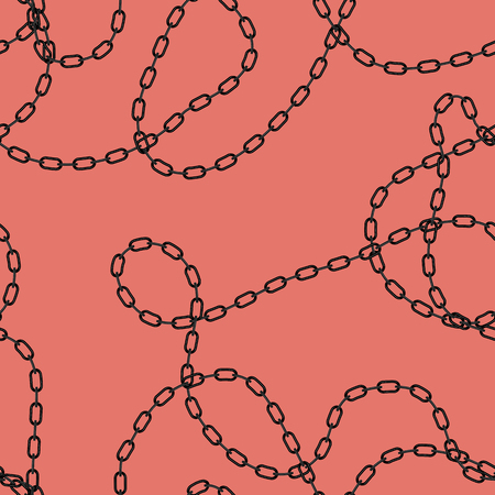 Chain Jewelry Seamless Pattern Background. Vector Illustration. EPS10
