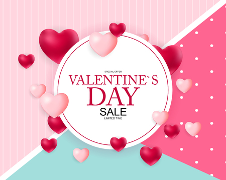 Valentines Day Sale, Discont Card. Vector Illustration. EPS10のイラスト素材