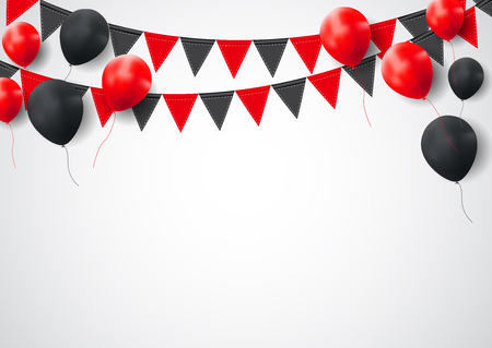 Abstract Happy Birthday Balloon Background Card Template Vector Illustration EPS10のイラスト素材