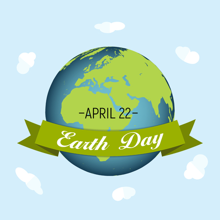 April 22, Earth Day Background Vector Illustrationのイラスト素材