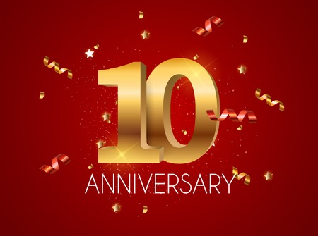 Template  10 Years Anniversary Vector Illustration EPS10のイラスト素材