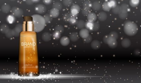 Design Cosmetics Product  Template for Ads or Magazine Background. 3D Realistic Vector Illustration.のイラスト素材