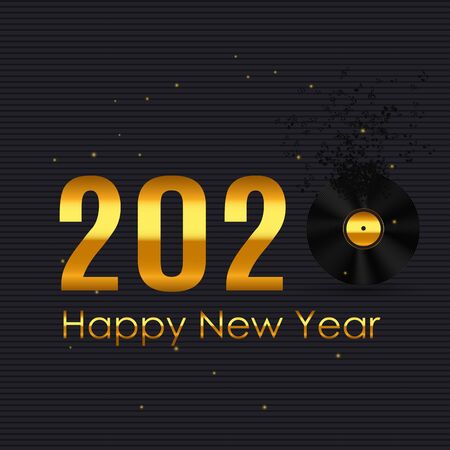 2020 Happy New Year and Marry Christmas Background. Vector Illustration. EPS10
