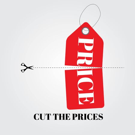 Cut prices Sale and discounts design. Vector Illustration EPS10のイラスト素材