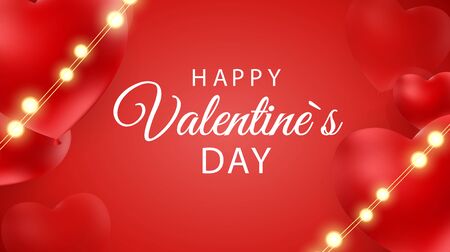 Happy Valentines Day Card with Heart. Vector Illustration eps10のイラスト素材