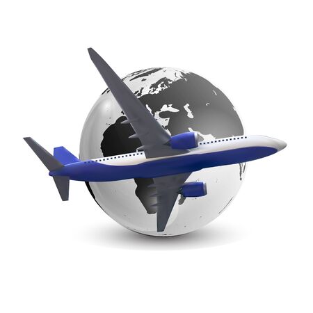 Abstract Airplane Transportation Background. Vector Illustration EPS10のイラスト素材