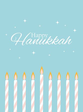 Happy Hanukkah, Jewish Holiday Background. Vector Illustration. Hanukkah is the name of the Jewish holidayのイラスト素材
