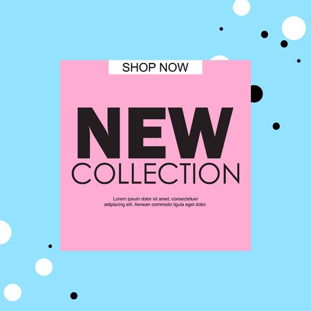 Abstract New Collection Poster Template Background. Vector Illustration EPS10のイラスト素材