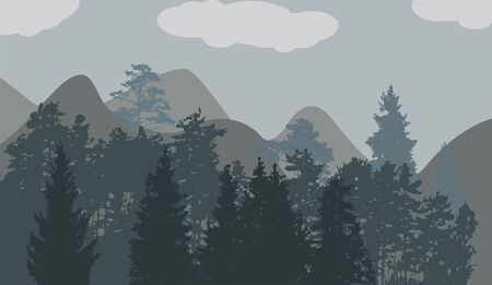 Image of Nature. Tree Silhouette. Vector Illustration. EPS10のイラスト素材