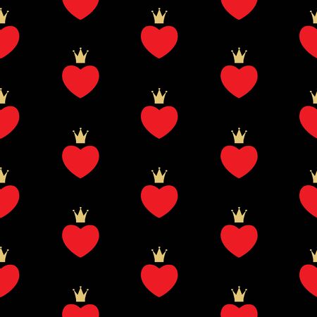 Abstract Seamless Pattern Background with Love Heart Symbol. Vector Illustrationのイラスト素材