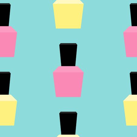 Beauty Seamless Pattern with manicure gel polish Vector Illustrationのイラスト素材