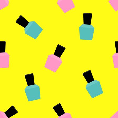 Beauty Seamless Pattern with manicure gel polish Vector Illustrationのイラスト素材