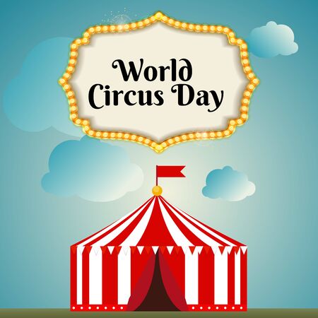 World Circus Day Background Vector Illustration EPS10のイラスト素材