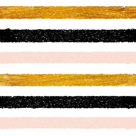 Gold Paint Glittering Textured Art Seamless Striped Pattern Background Vector Ilustration EPS10のイラスト素材