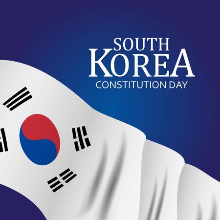 South Korea Constitution Day Background Vector Illustration EPS10のイラスト素材
