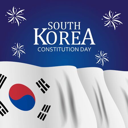 South Korea Constitution Day Background Vector Illustration EPS10のイラスト素材