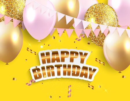 Abstract Happy Birthday Background Card Template Vector Illustration EPS10のイラスト素材