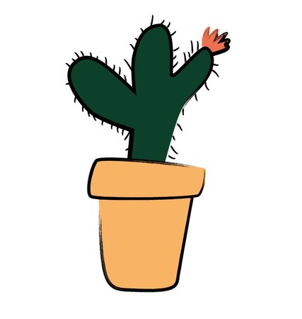Hand Drawn kids cactus. Vector Illustration EPS10のイラスト素材