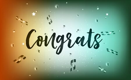 Abstract  Blurred Decorative Party background with xmas confetti, anniversary template for birthday gifts, congratulations. Vector Illustration EPS10のイラスト素材