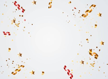 Abstract  Blurred Decorative Party background with xmas confetti, anniversary template for birthday gifts, congratulations. Vector Illustration EPS10のイラスト素材