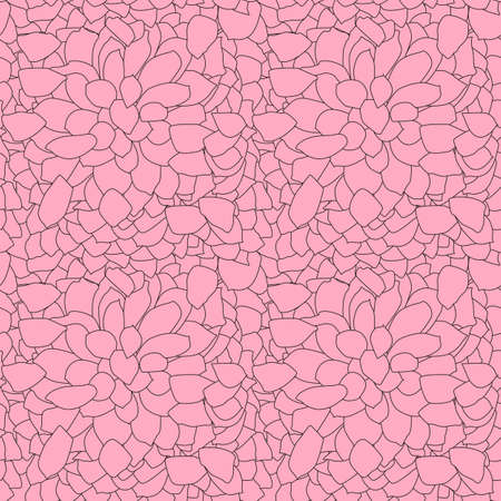 Abstract seamless pattern hand drawn dahlia flower. Vector illustration.のイラスト素材