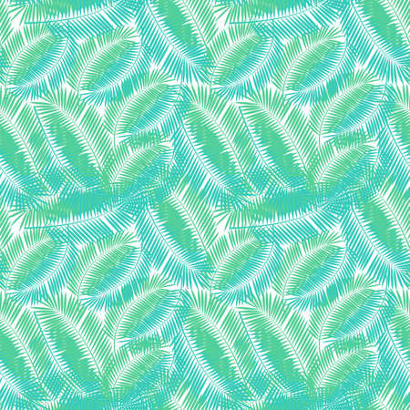 Colorful Silhouette of Palm Trees on White Background. Seamless pattern. Vector illustration. EPS10のイラスト素材