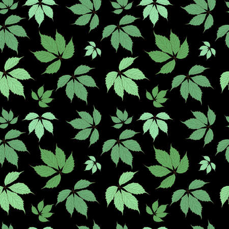 Abstract Natural Green Leaves Seamless Pattern Background. Vector Illustration EPS10のイラスト素材