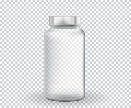Empty ampoule for medicine, vaccine on transparent background. Vector Illustration. EPS10のイラスト素材