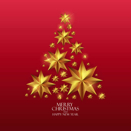Holiday New Year and Merry Christmas Background. Vector Illustrationのイラスト素材