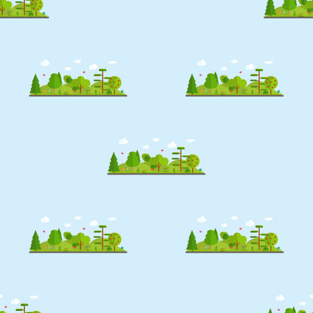 World environment seamless pattern background. Vector Illustration EPS10のイラスト素材